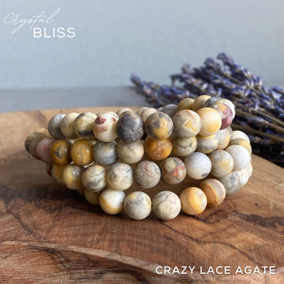 Thumbnail: Matte Crazy Lace Agate Bracelet