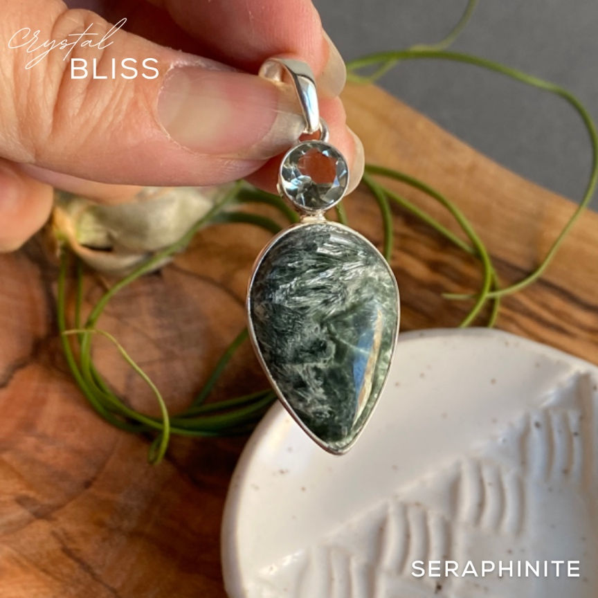 Thumbnail: Seraphinite Pendant #3