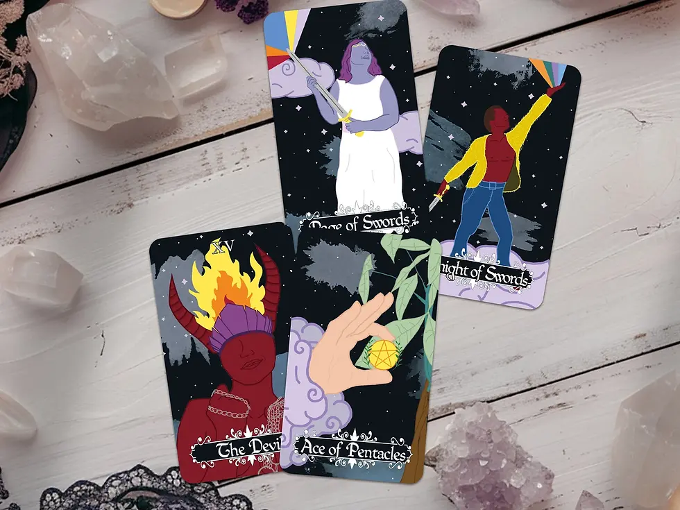 Thumbnail: Cosmic Coven Tarot Deck - Ripe Avocado Witch - INDIE Deck