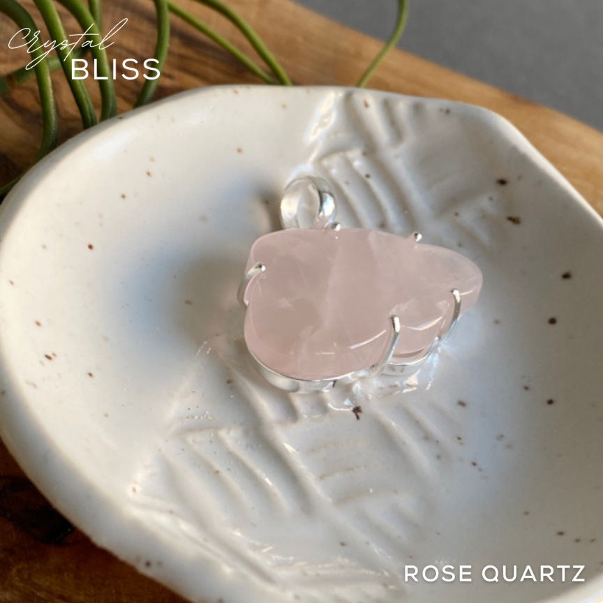 Thumbnail: Rose Quartz Cloud Pendant #10