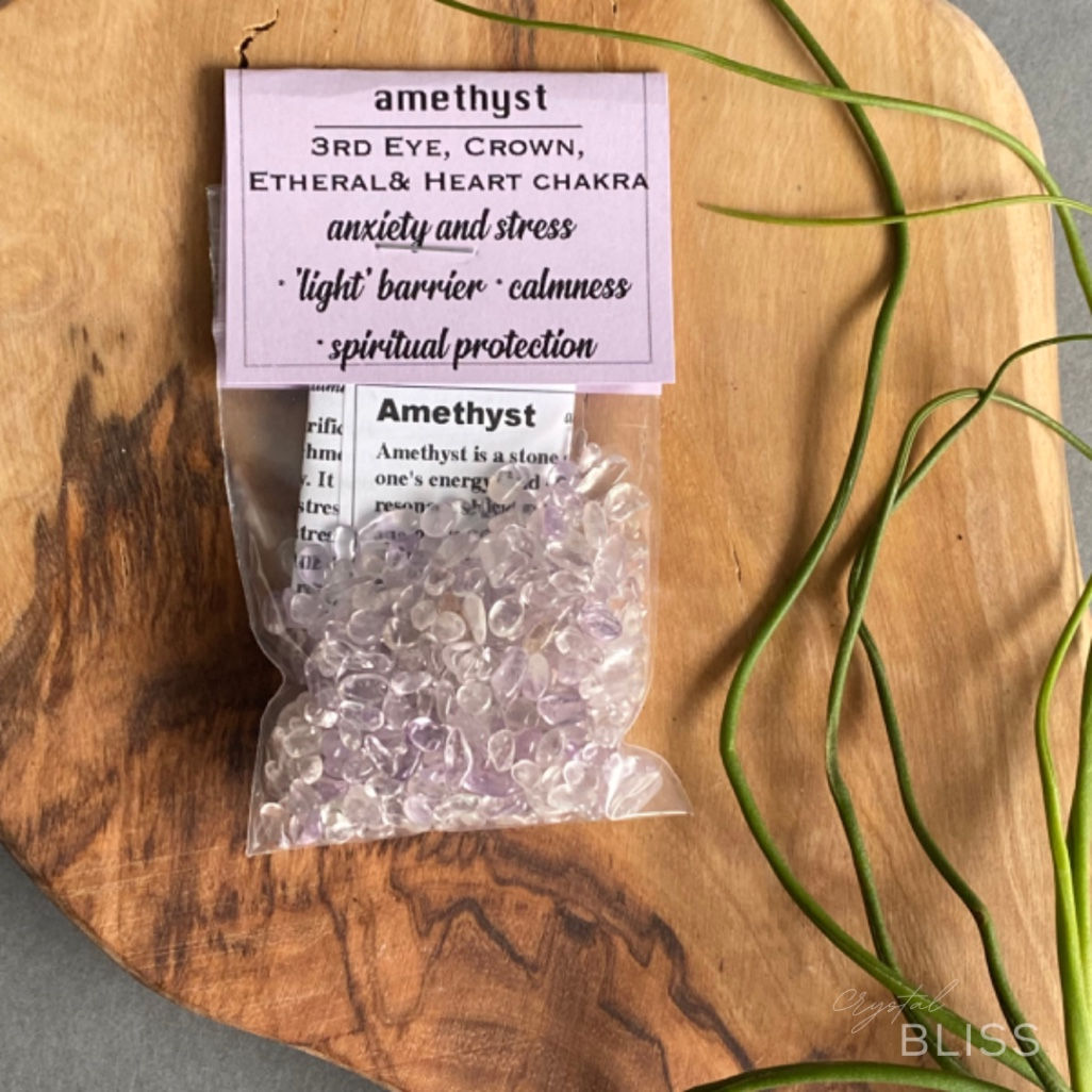 Light Amethyst Crystal Chips