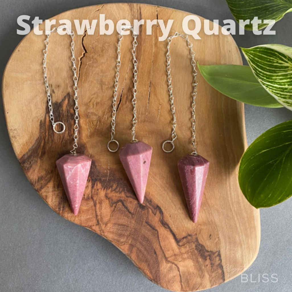 Strawberry Quartz Pendulum - Style #1