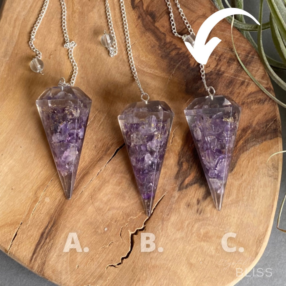 Thumbnail: Amethyst Chip Organite Pendulum