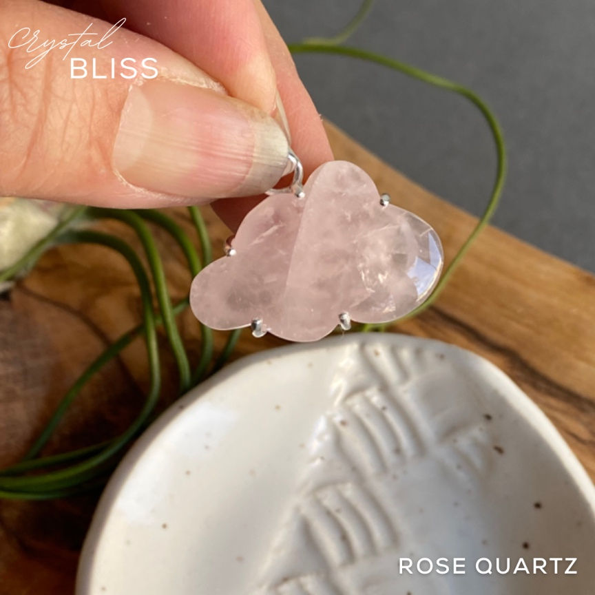Thumbnail: Rose Quartz Cloud Pendant #15