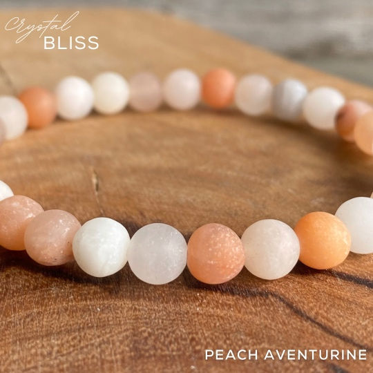 Thumbnail: Matte Orange / Peach Aventurine 6mm Bracelet