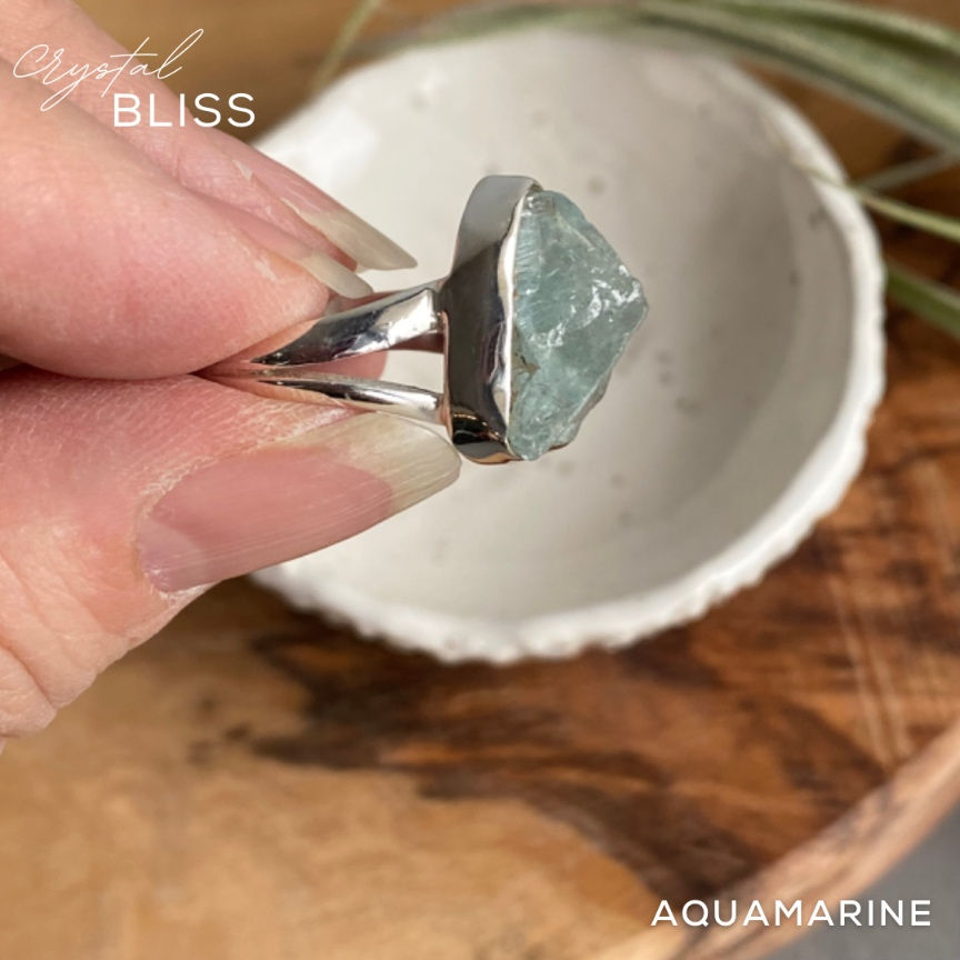 Thumbnail: Aquamarine Raw Ring #3