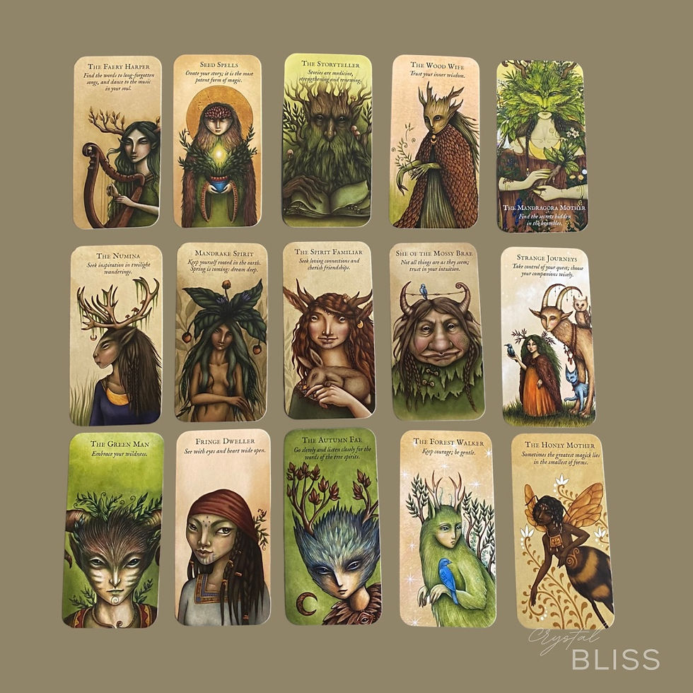 Thumbnail: Forest Fae Mini Affirmation Oracle Deck - by Nadia Turner