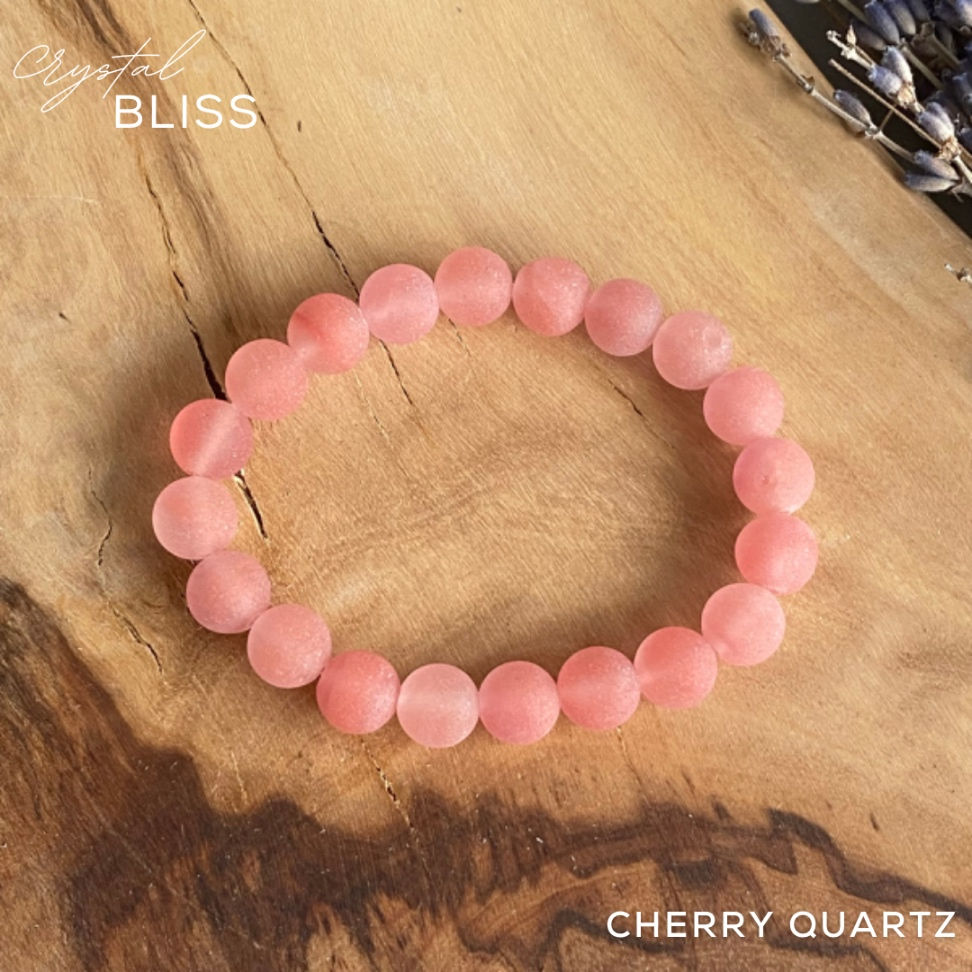 Thumbnail: Matte Cherry Quartz Bracelet