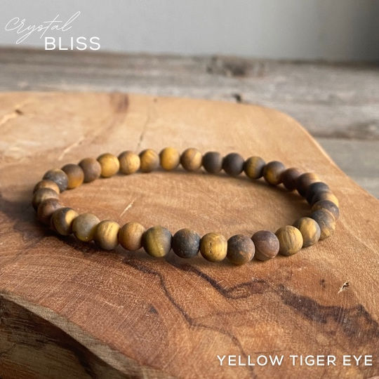 Matte Yellow Tiger Eye 6mm Bracelet