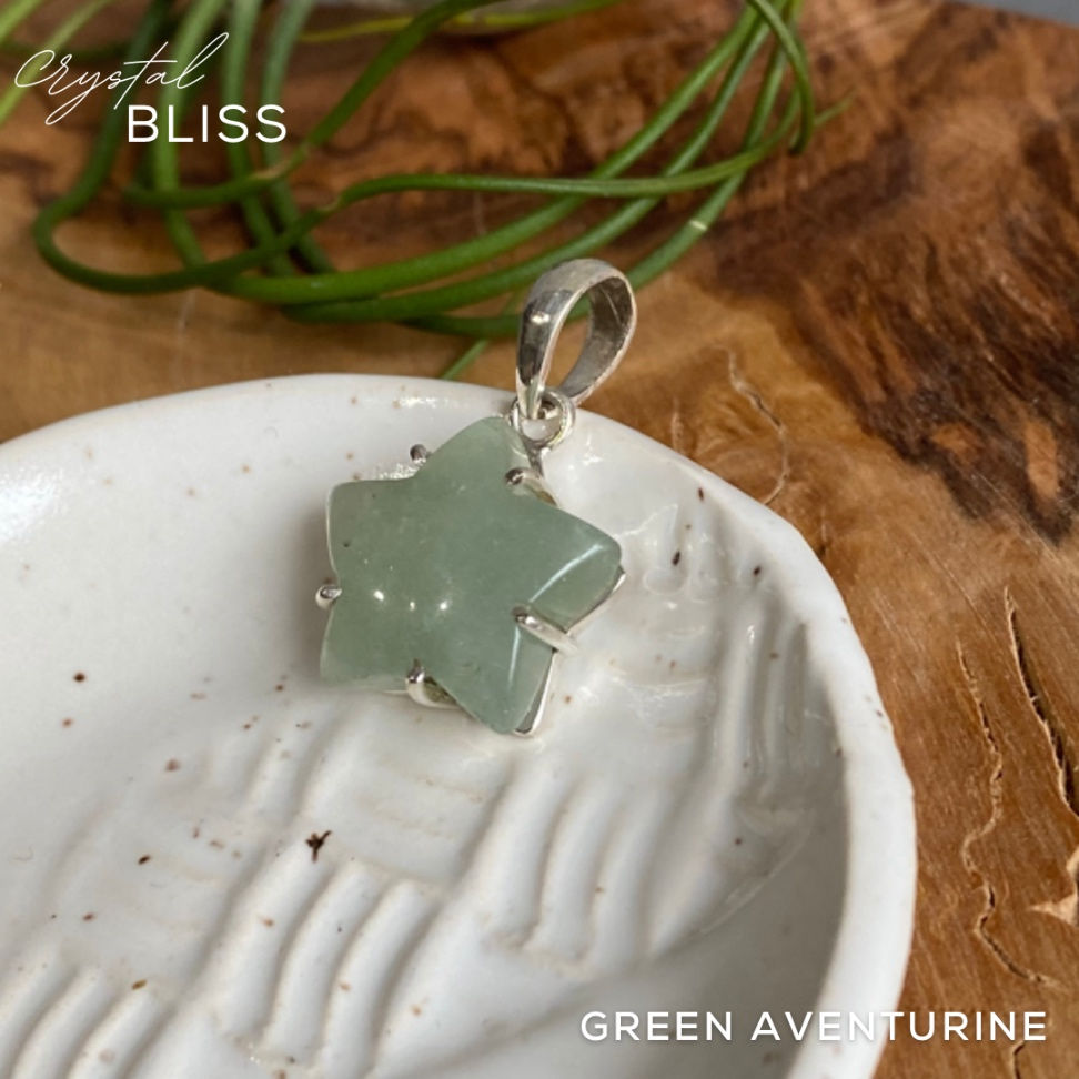 Thumbnail: Green Aventurine Star Pendant #4