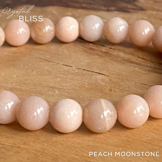 Thumbnail: Light Peach Moonstone Bracelet