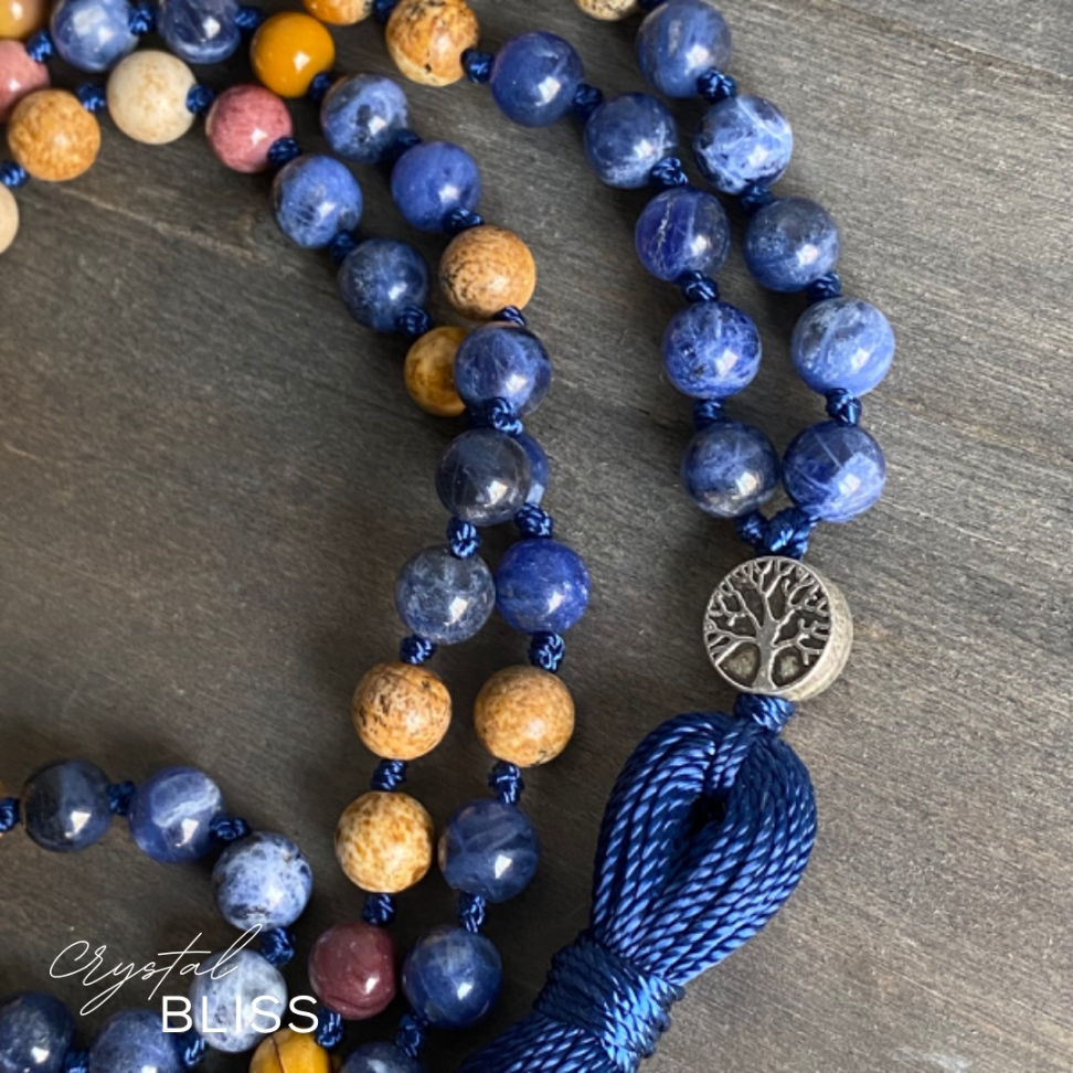 Thumbnail: Sodalite, Mookaite, Picture Jasper Japa Mala