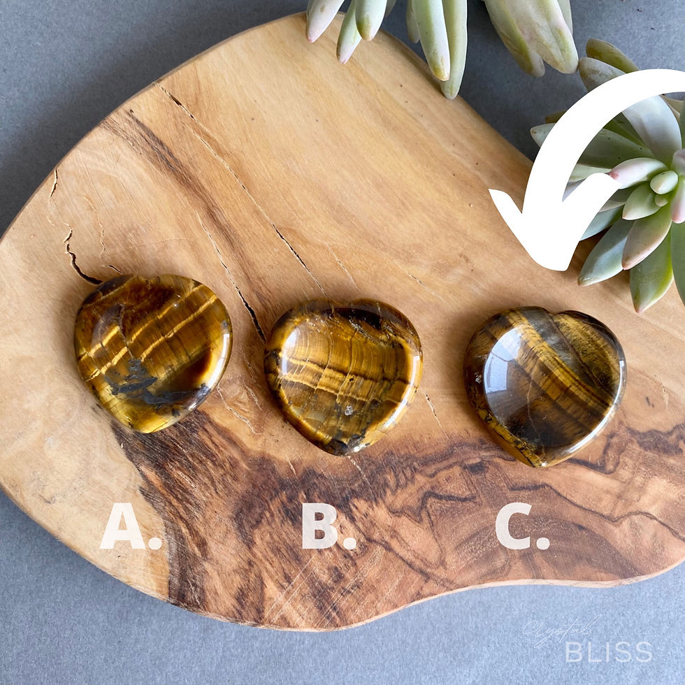 Thumbnail: Yellow Tiger Eye Heart Worry Stone