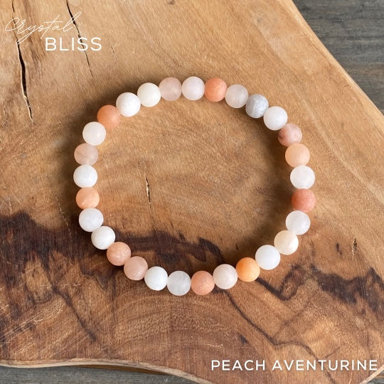 Thumbnail: Matte Orange / Peach Aventurine 6mm Bracelet