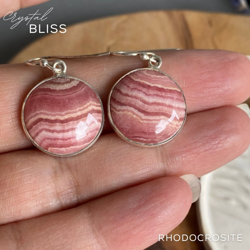 Thumbnail: Rhodochrosite Earrings #5