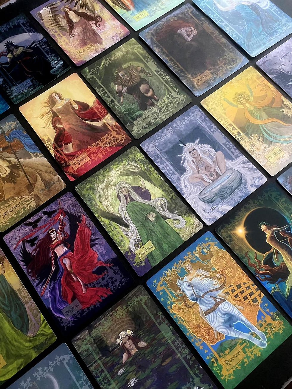 Thumbnail: Celtic Goddesses, Witches, and Queens Oracle Deck by Forest, Danu