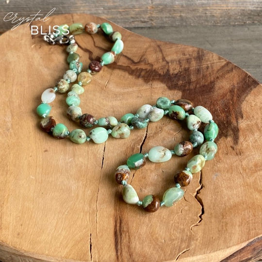 Thumbnail: The Enchanted Siren Mermaid 20 inch Light Green Thread Necklace