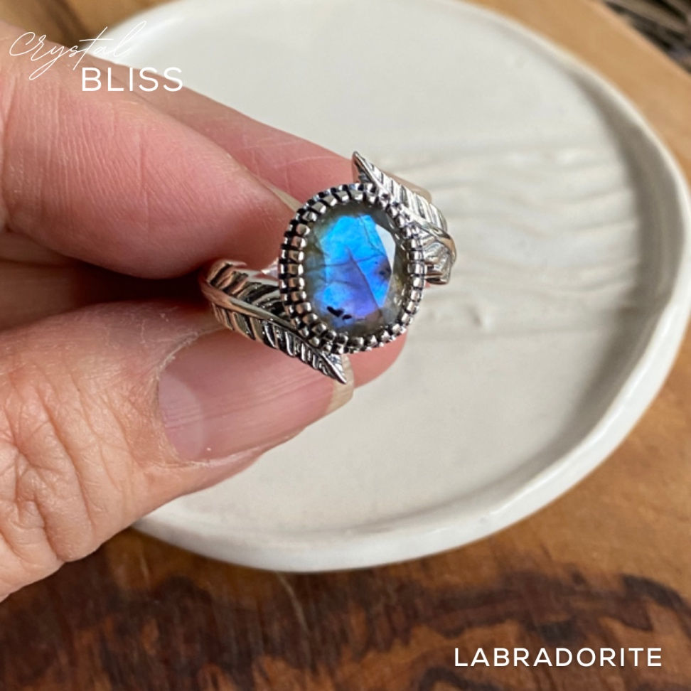 Thumbnail: Labradorite Ring #D3