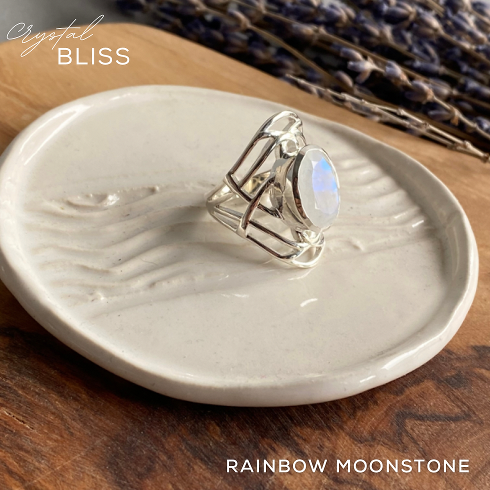 Thumbnail: Rainbow Moonstone Ring #A5