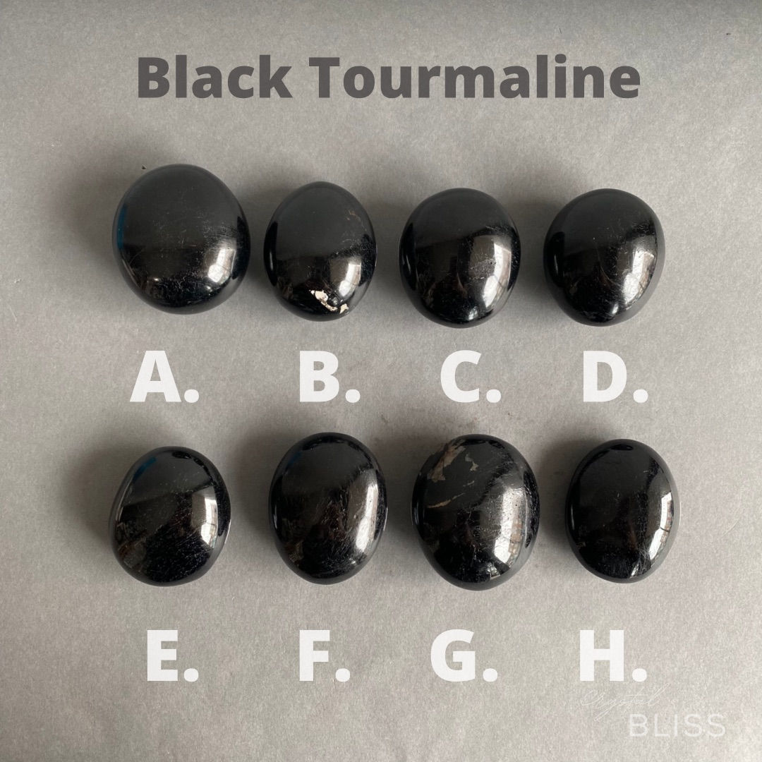 Black Tourmaline Palm - A,B,C,D,E,F,G,H