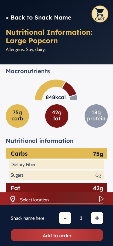 Snack info _ Nutritional information