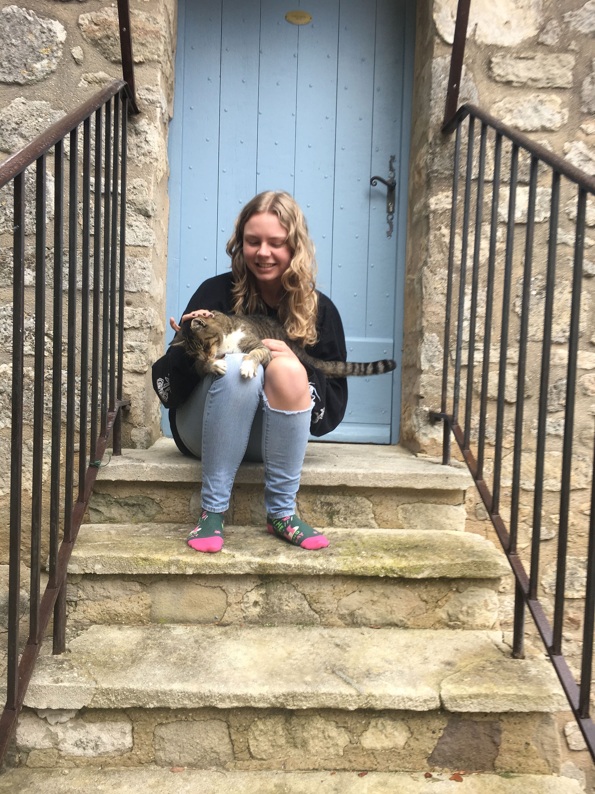 Me with a village cat