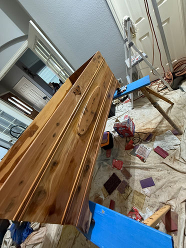 Cedar Chest Restoration In Process
