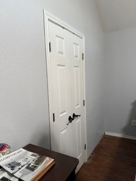 Finished sheetrock repair after texture and paint.