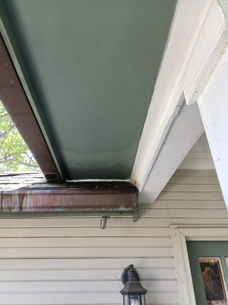 Completed soffit repair after live bee removal