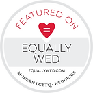 Badge for being featured on EquallyWed.com as an inclusive vendor