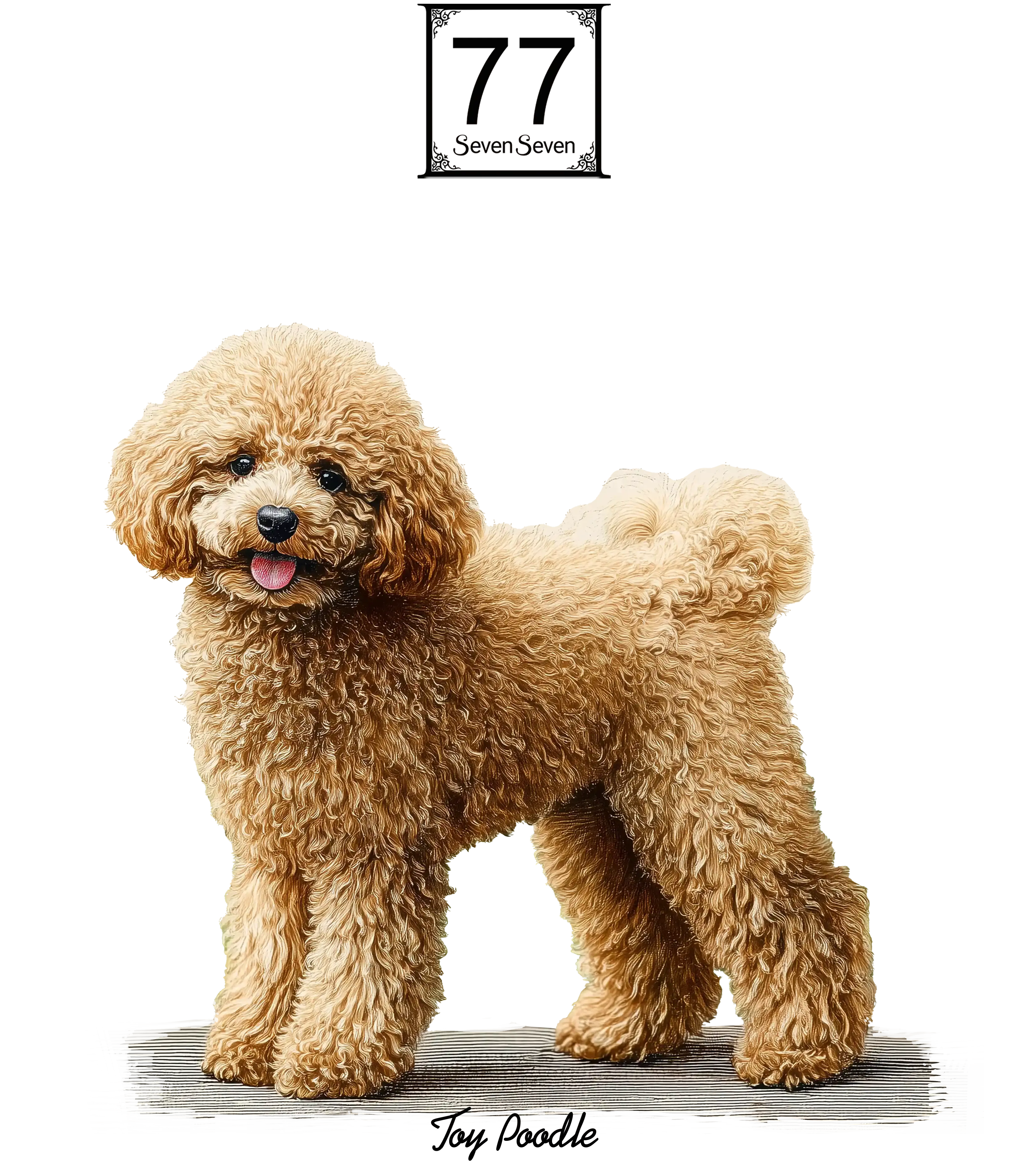 Poodle - cotton canvas tote bag