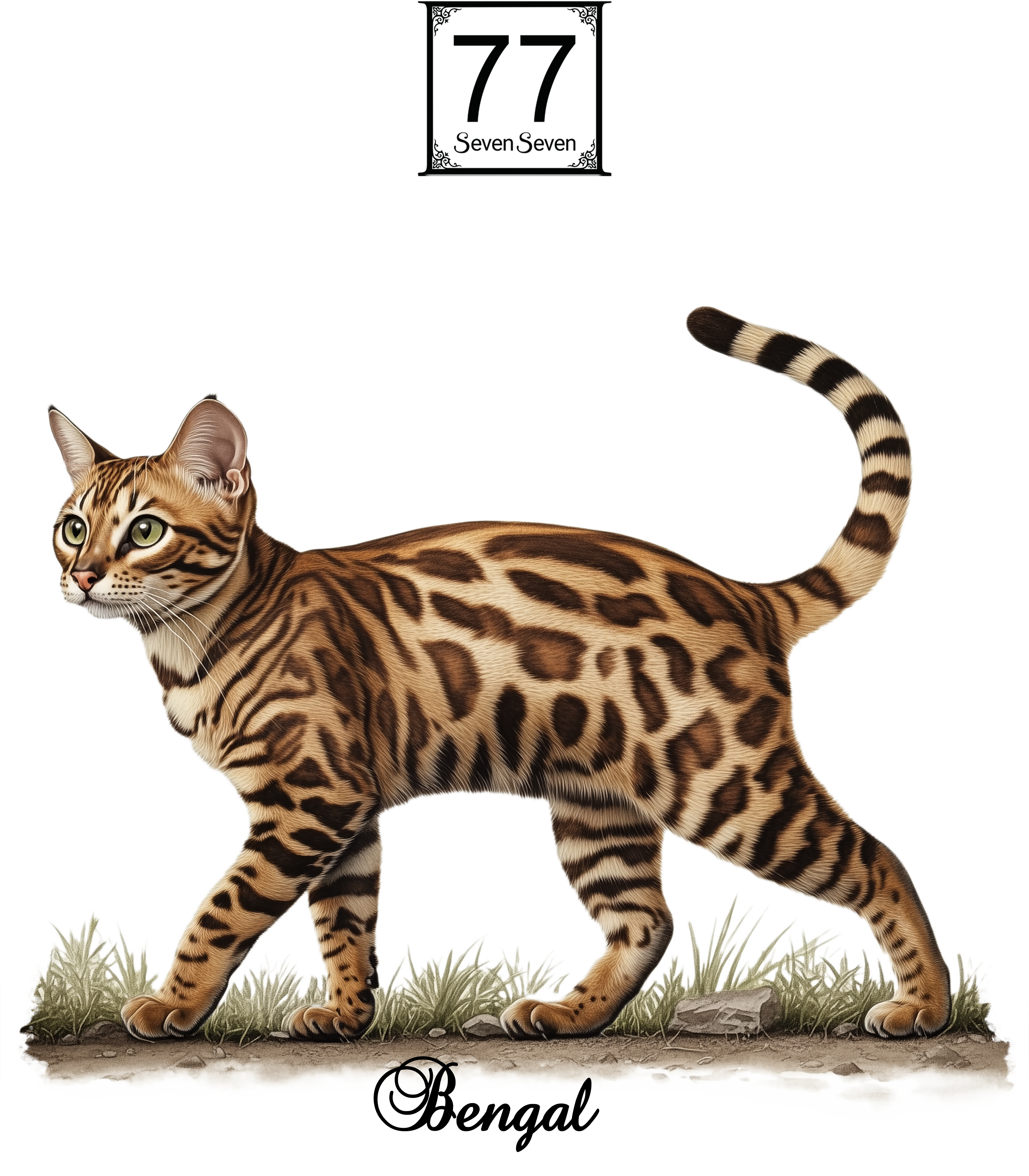 Bengal Cat - cotton canvas tote bag