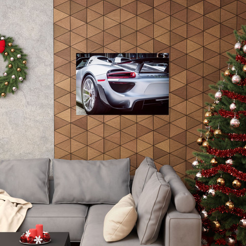 Sleek Matte Horizontal Poster - Porsche 918 Spyder Art for Car