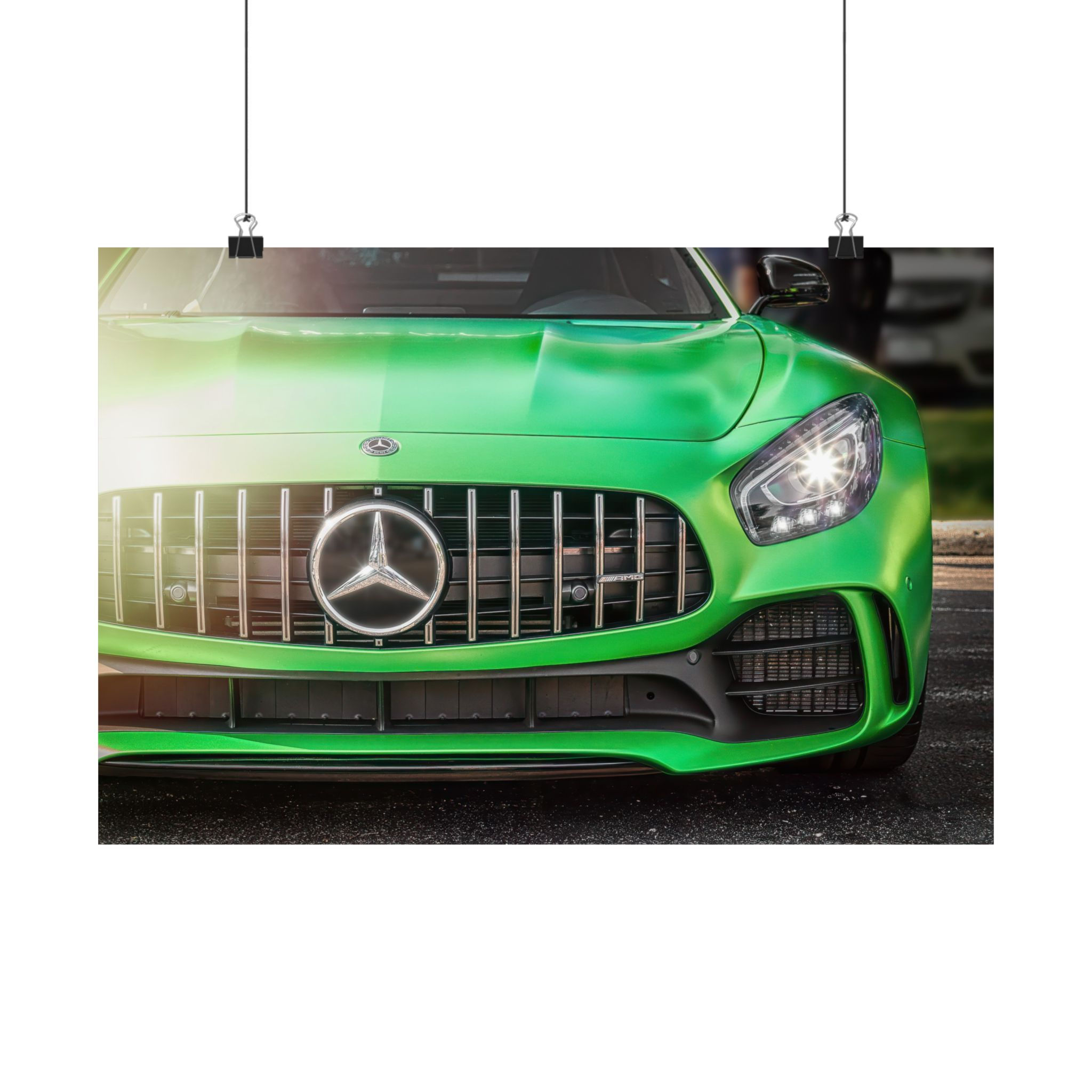 Mercedes Wall Art - Green Mercedes Design for Automotive Enthusiasts