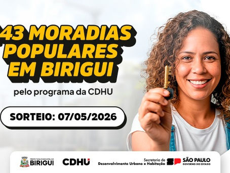 Birigui entregará senhas e fará sorteio de 143 casas da CDHU nesta semana