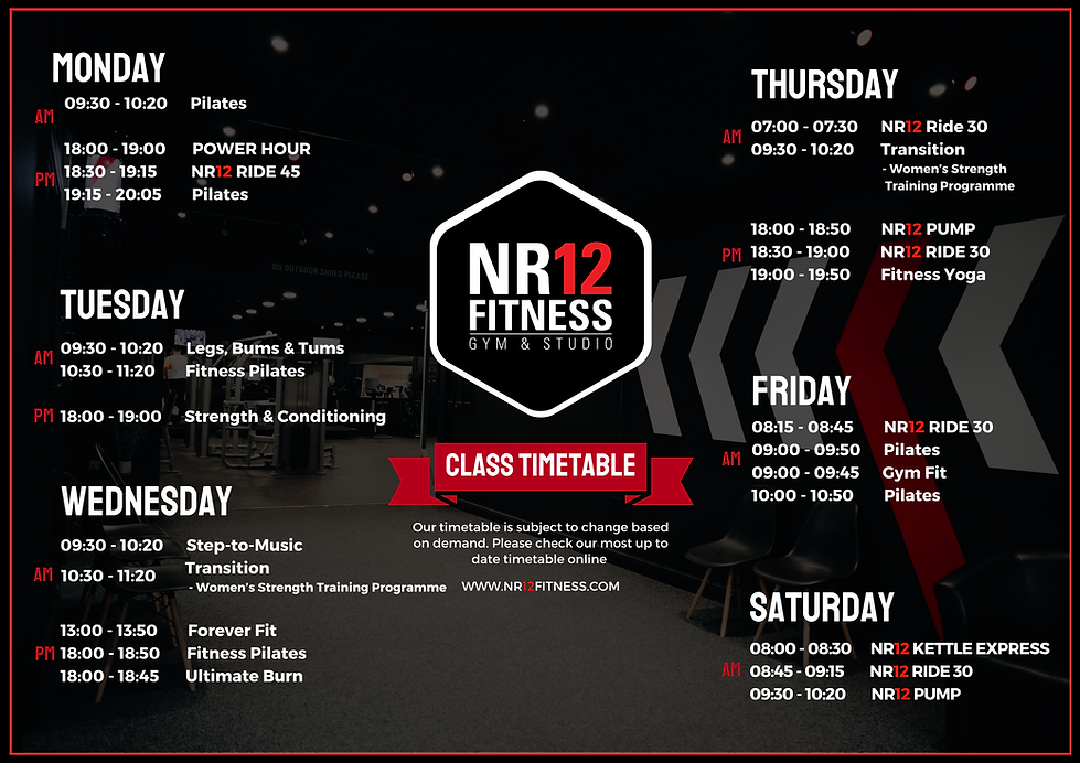 NR12 Class Timetable.png