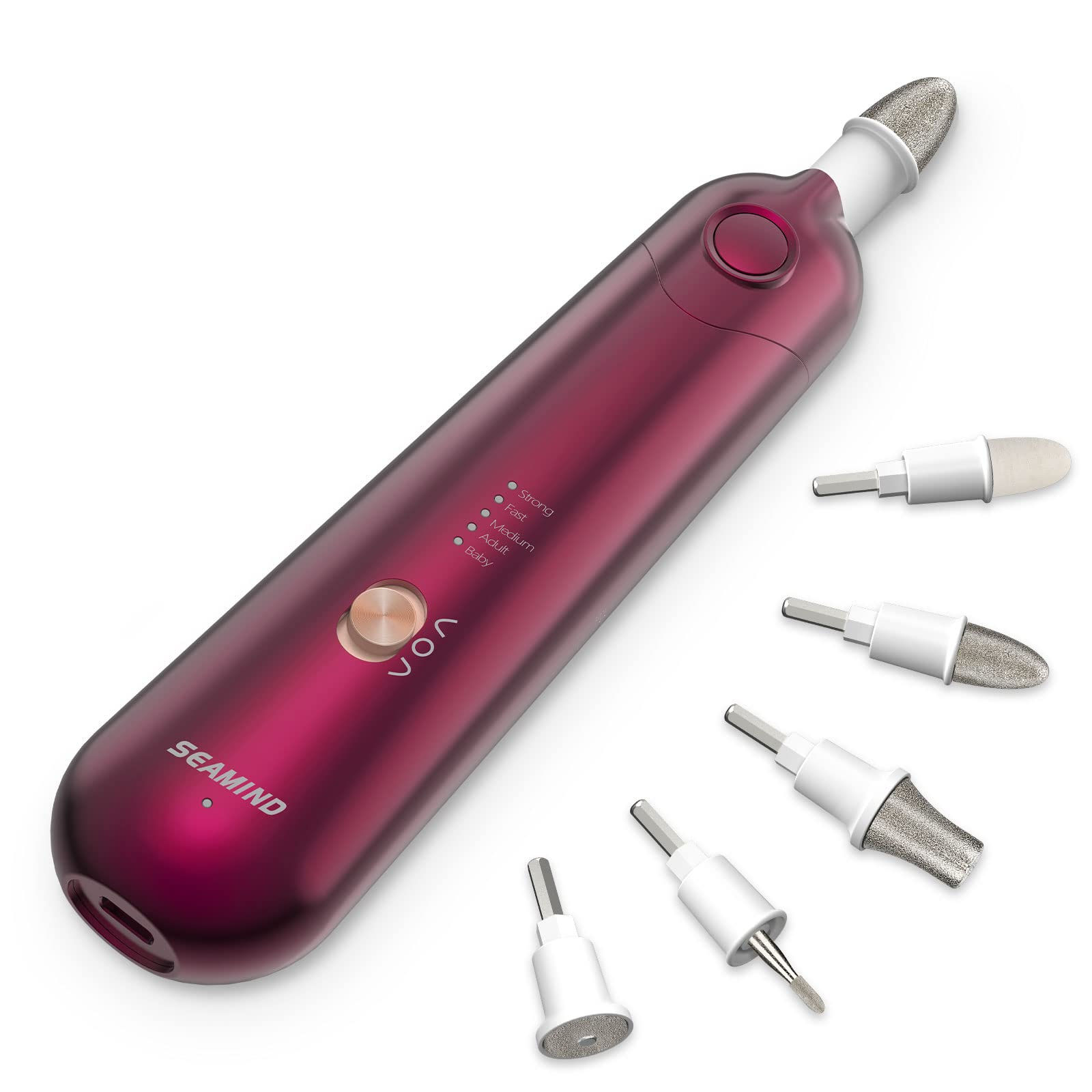 Professional Manicure Pedicure Set Cordless Electric Nail File Kit Rechargeable 