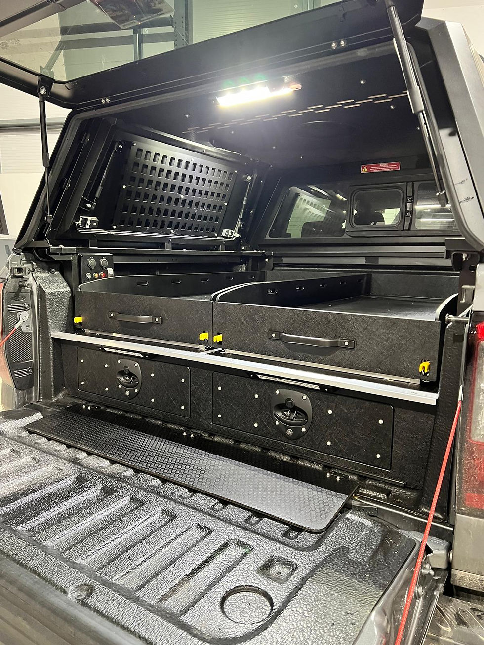 Ford Ranger Vehicle Drawer System Installed with Smartcap EVO a Adventure Canopy