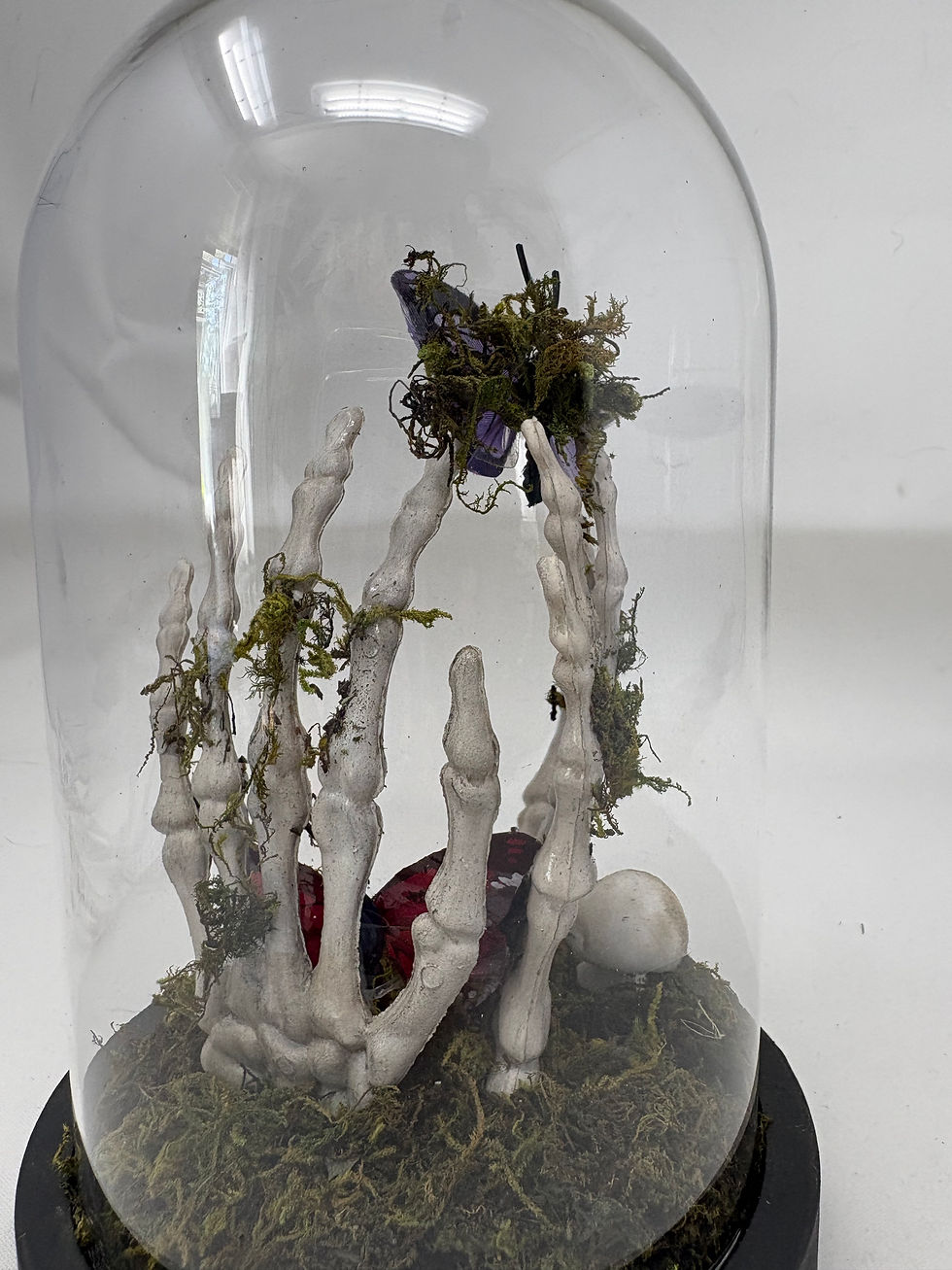 Thumbnail: Skeleton Hand Glass Cloche