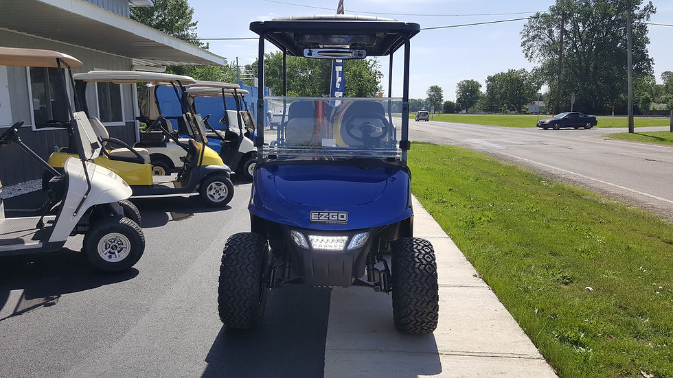 Thumbnail: 2015 EZ Go RXV 48V Street Legal Golf Cart: Blue Metallic