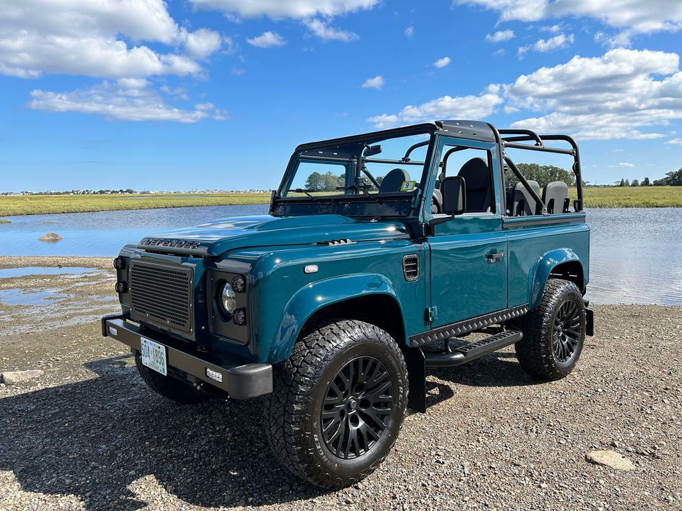 Defender classic teal drivers side