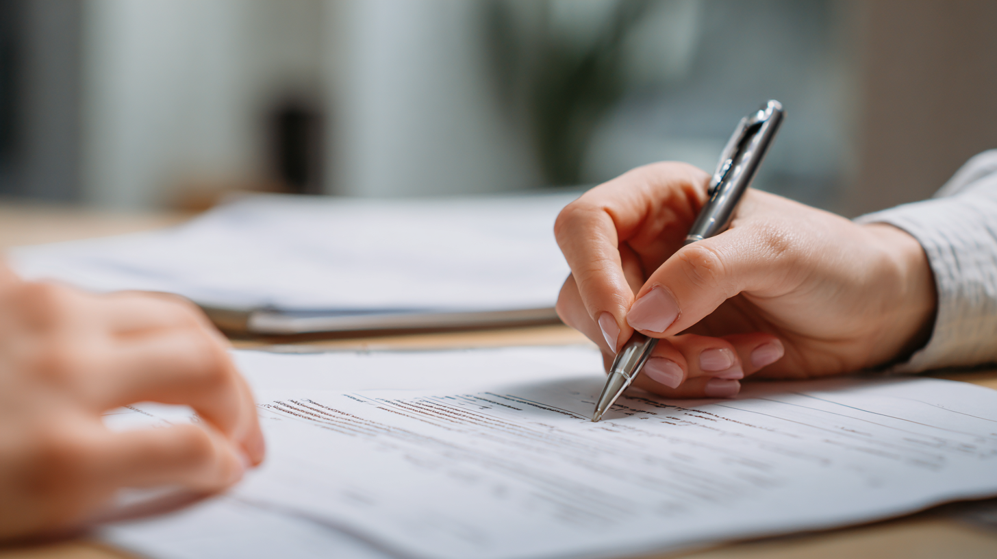 u3638447845_a_person_fills_out_documents_while_talking_to_som_ebba07d1-c2aa-435f-822c-5122