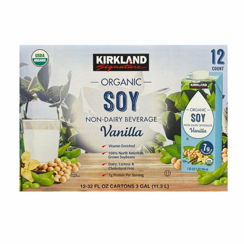 Kirkland Signature Organic Soy Vanilla NonDairy Beverage 32 oz, 12
