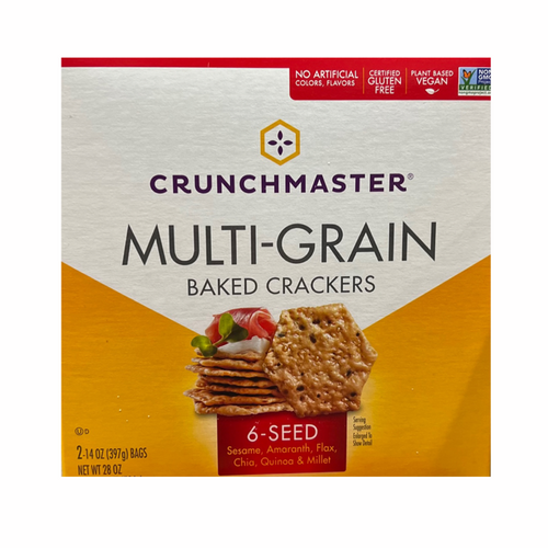 Crunchmaster MultiGrain with 6Seed Crackers, 2 x 14 oz Slopeside