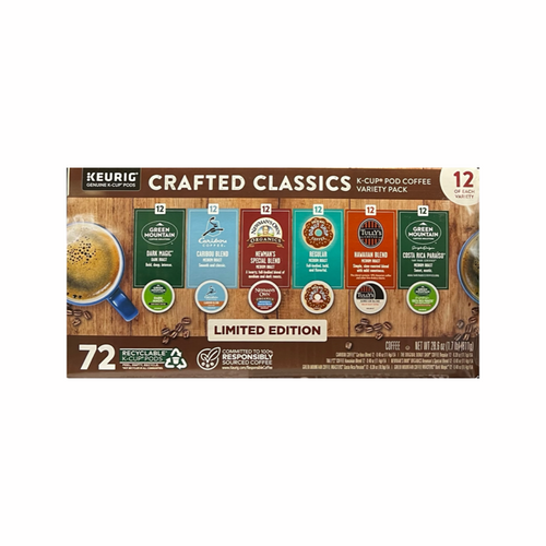 Crafted Classics Coffee KCup Pod Variety Pack, 72count, 57 OFF