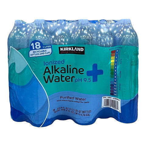 Kirkland Signature Alkaline Water 1 Liter, 18 count | Slopeside