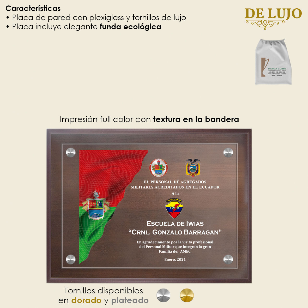 Placa con plexiglass KITC-ACR