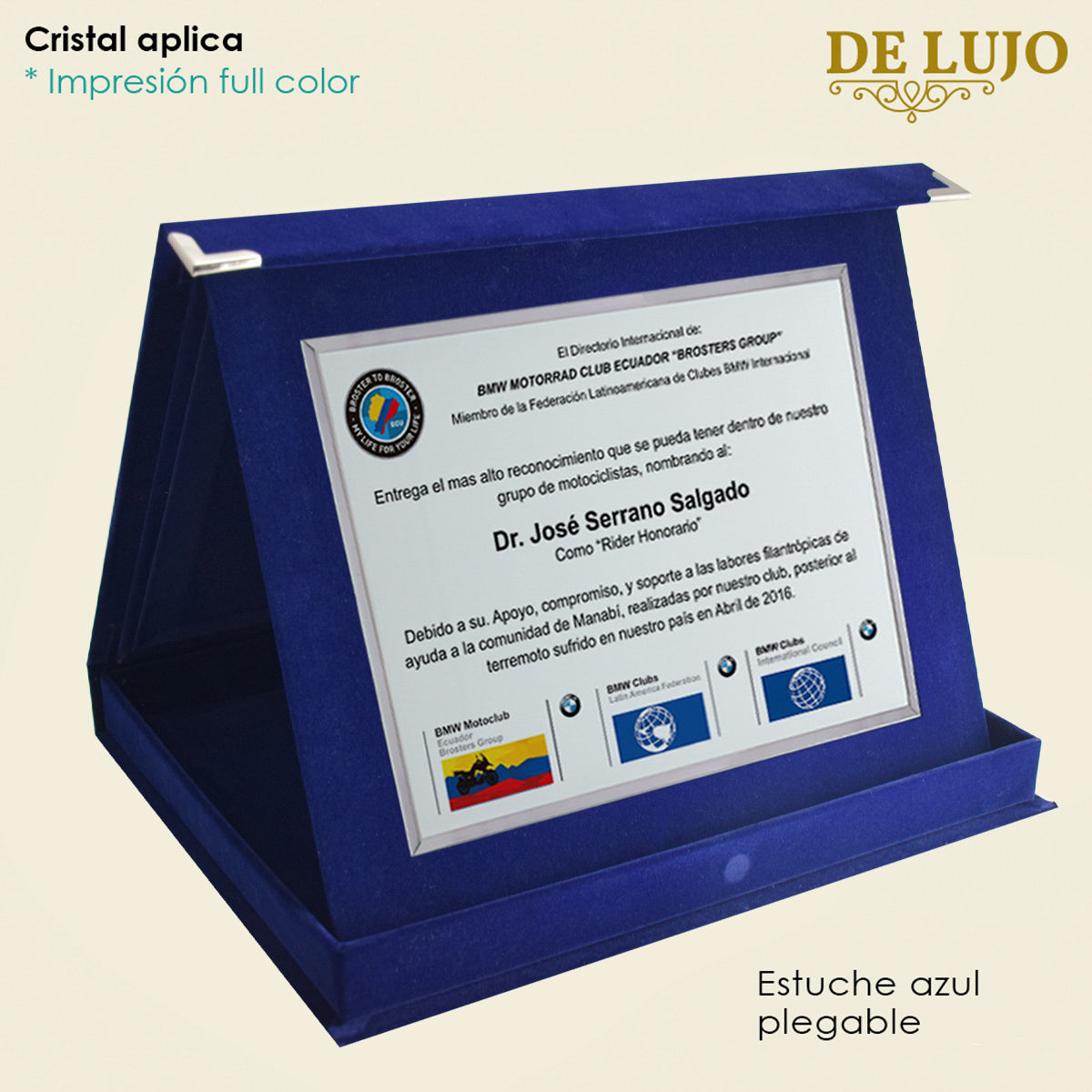 Estuche grande con placa de cristal
