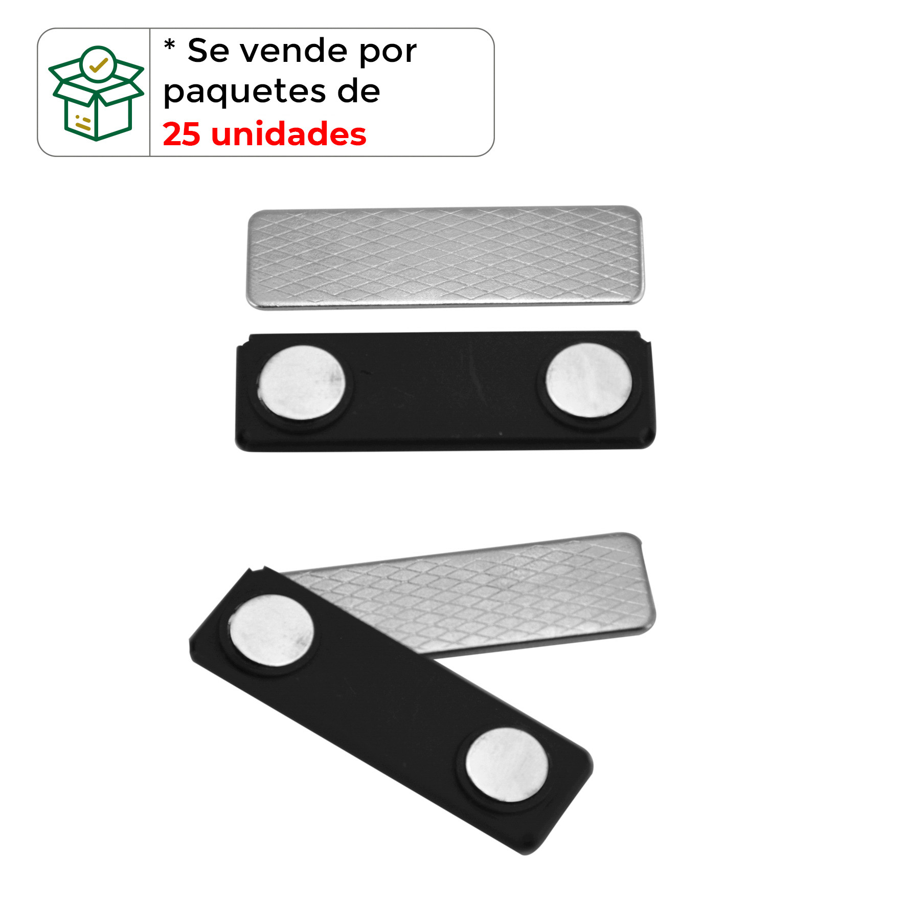 Broche magnético con adhesivo