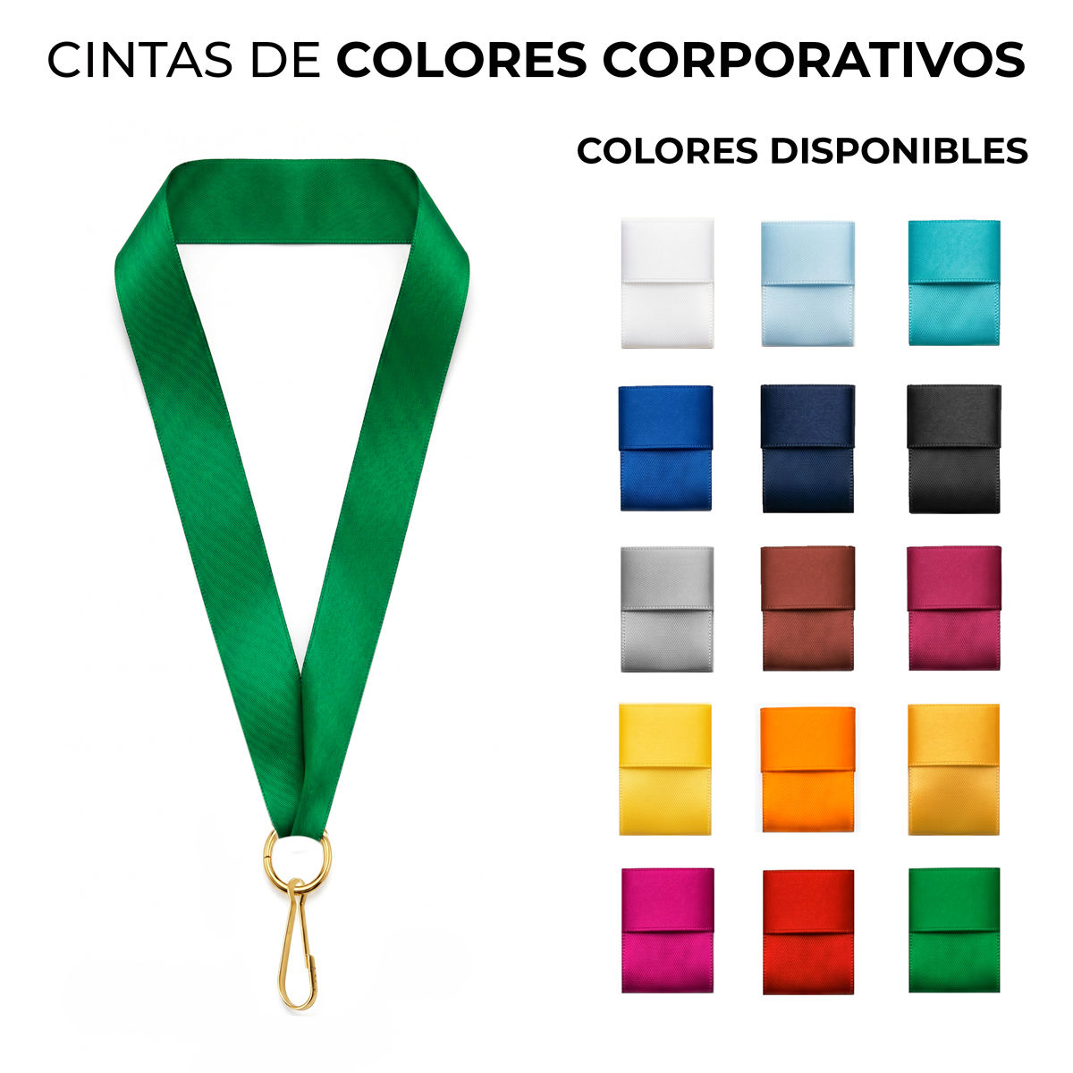 Cinta de cuello de colores corporativos